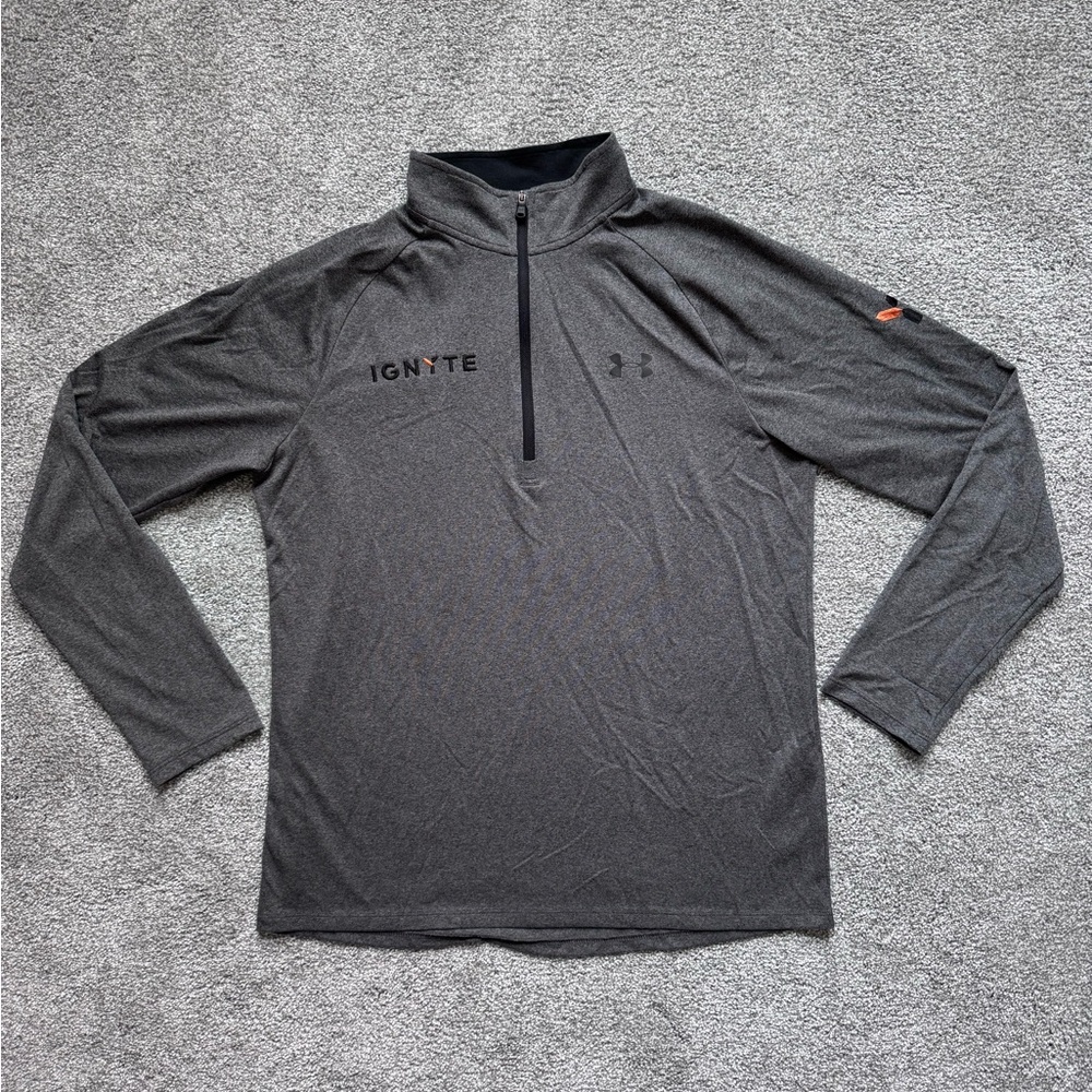 Under Armour Grey Charcoal Quarter-Zip Top
